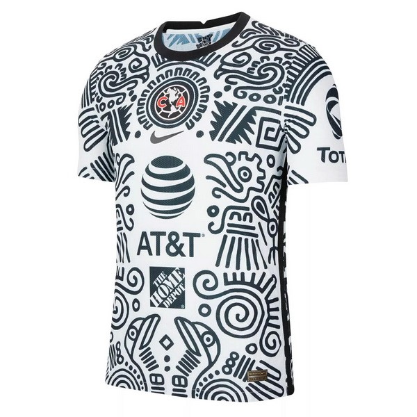 Thailand Trikot Club América Ausweich 2020-21 Weiß Fussballtrikots Günstig